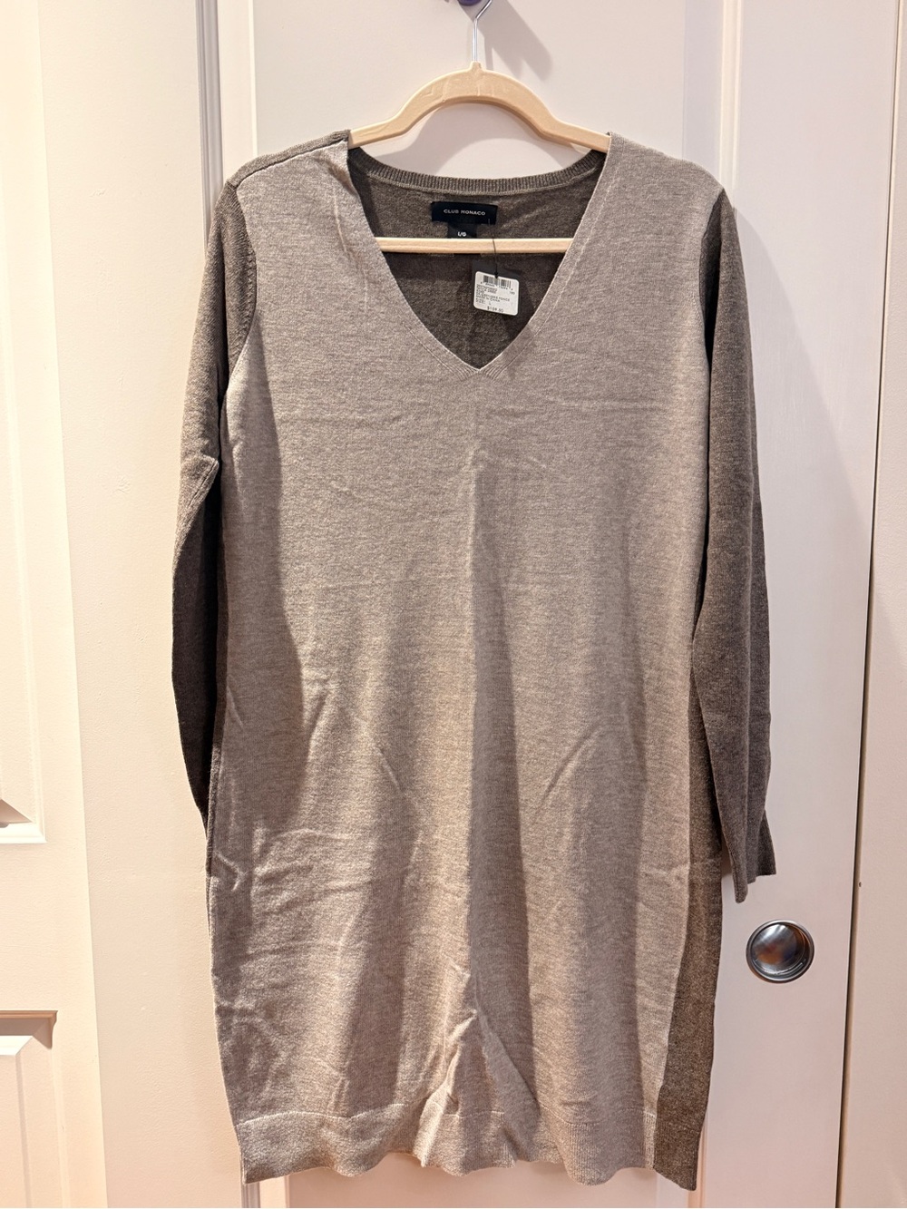 *BRAND NEW* Club Monaco Two-tone V-Neck Wool Dress
